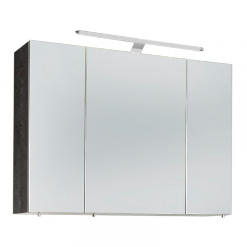Marlin Bad 3030 - Christall Spiegelschrank - 100 cm mit LED Aufsatzleuchte