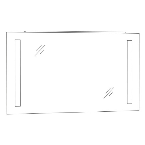 Marlin Bad 3130 - Azure Spiegelpaneel 120 cm Skizze