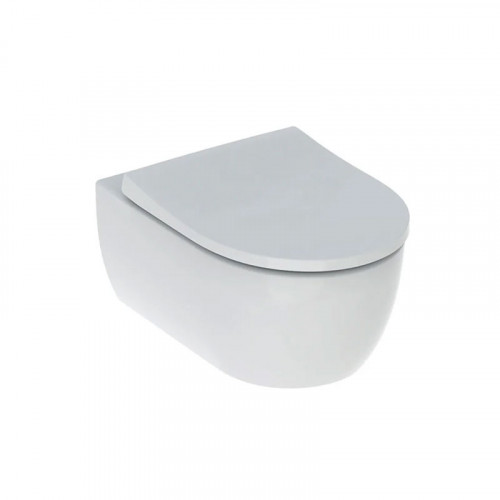 Geberit iCon WC-Set Wand-WC Tiefspüler, spülrandlos, mit WC-Sitz weiß