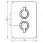 HSK Shower und Co Thermostat Unterputz - Sicherheitsthermostat Softcube Maße