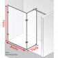 HSK Atelier Pur Walk In Dusche AP71 1 Glaselement mit Seitenteil Anschlag links