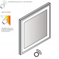 Lanzet Spiegel Flächenspiegel P5 - 60 cm Skizze