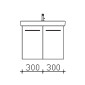 Pelipal Solitaire 9005 Waschtischunterschrank Skizze