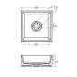 Riho Solid Surface Aufsatzwaschtisch Thin Square - 38 cm Skizze