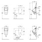 Villeroy und Boch Venticello Urinal Absaug-Urinal Skizze