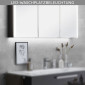 Puris Brillant Spiegelschrank - 90 cm Waschplatzbeleuchtung