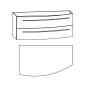 Puris Crescendo Waschtischunterschrank rechts 120 cm Skizze