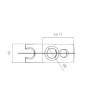 Avenarius Shower Brausehalter Gleiter für Brausestangen Durchmesser 19 mm Skizze